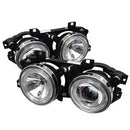( Spyder ) - Projector Headlights - LED Halo - Chrome - High H1 (Included) - Low H1 (Included)