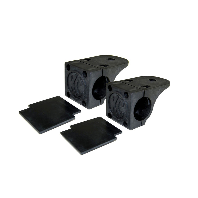 Bracket Set - Tube Clamp Light Mount - Rubber Adjustment Shims - 1.25" - 1.5"