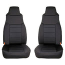 Neoprene Front Seat Covers Black; 97-02 Jeep Wrangler TJ