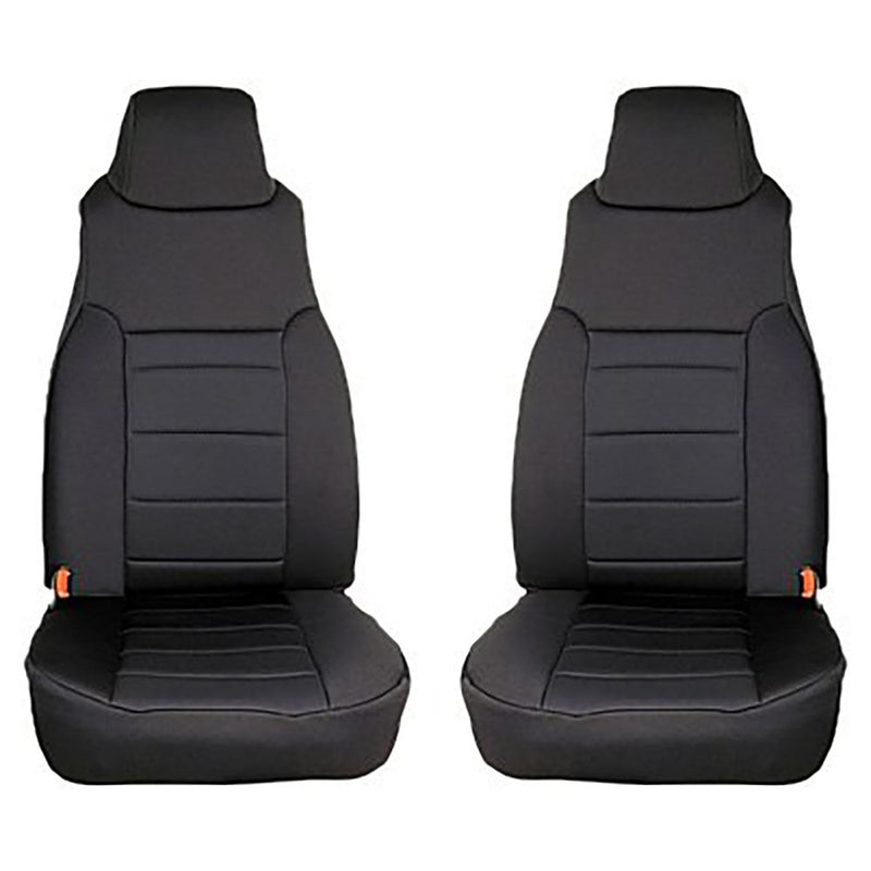 Neoprene Front Seat Covers Black; 97-02 Jeep Wrangler TJ