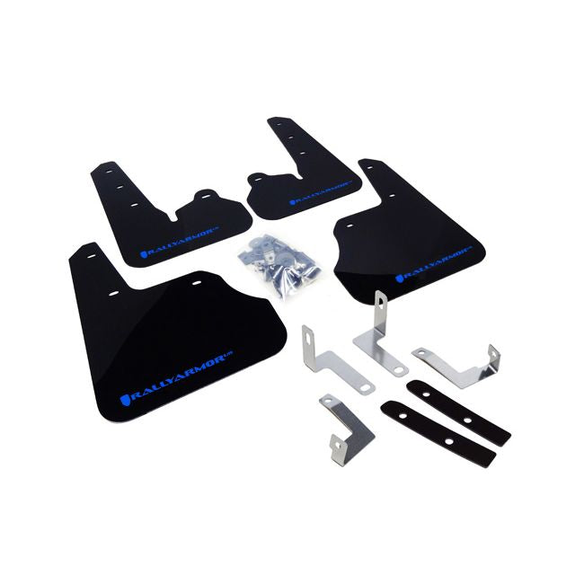 Rally Armor MF22-UR-BLK/BL - 2012-2016 Subaru Impreza Limited Premium Sport - Black Mud Flap/Blue Logo
