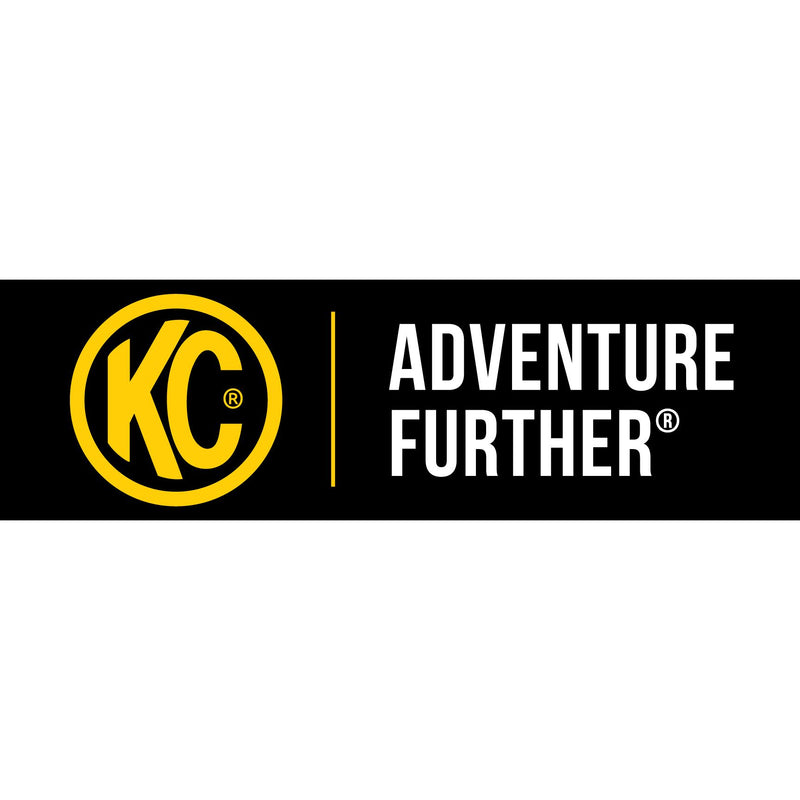 17"x60" KC Banner - Adventure Further - Black / Yellow KC Logo