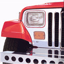Stone Guard Set Stainless Steel; 87-95 Jeep Wrangler YJ