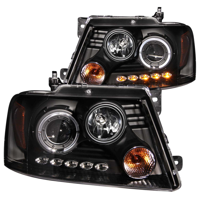 ANZO USA Projector Headlight Set w/Halo