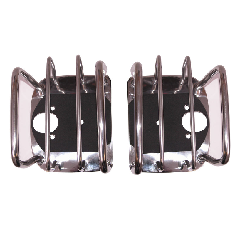 Tail Light Euro Guards Stainless Steel; 76-06 Jeep CJ/Wrangler