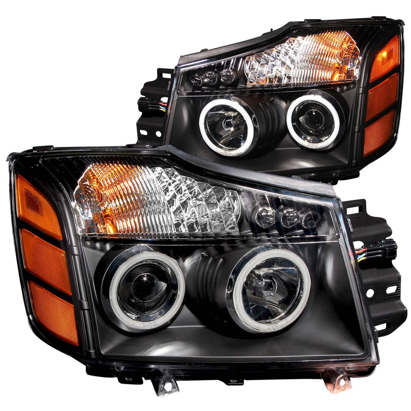 ANZO USA Projector Headlight Set w/Halo