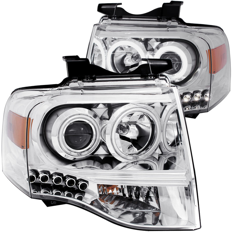 ANZO USA Projector Headlight Set w/Halo