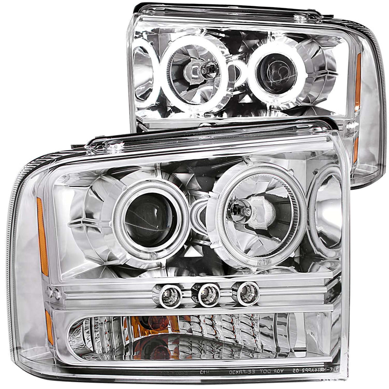 ANZO USA Projector Headlight Set w/Halo