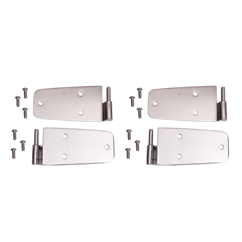 Door Hinge Kit Stainless Steel; 76-93 Jeep CJ/Wrangler YJ