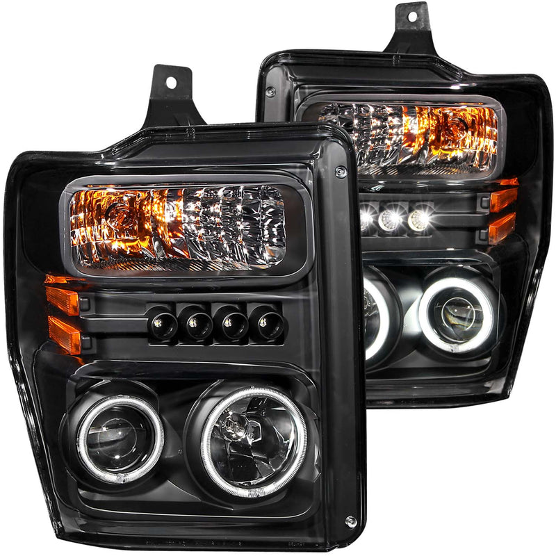 ANZO USA Projector Headlight Set w/Halo