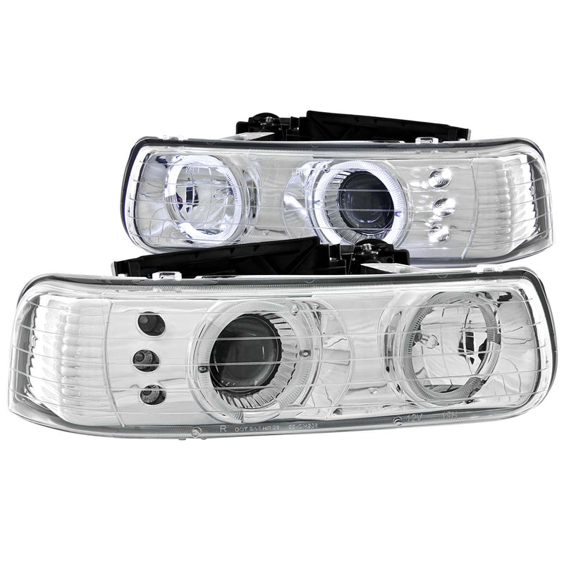 ANZO USA Projector Headlight Set w/Halo