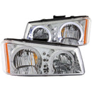 ANZO USA Crystal Headlight Set w/Halo