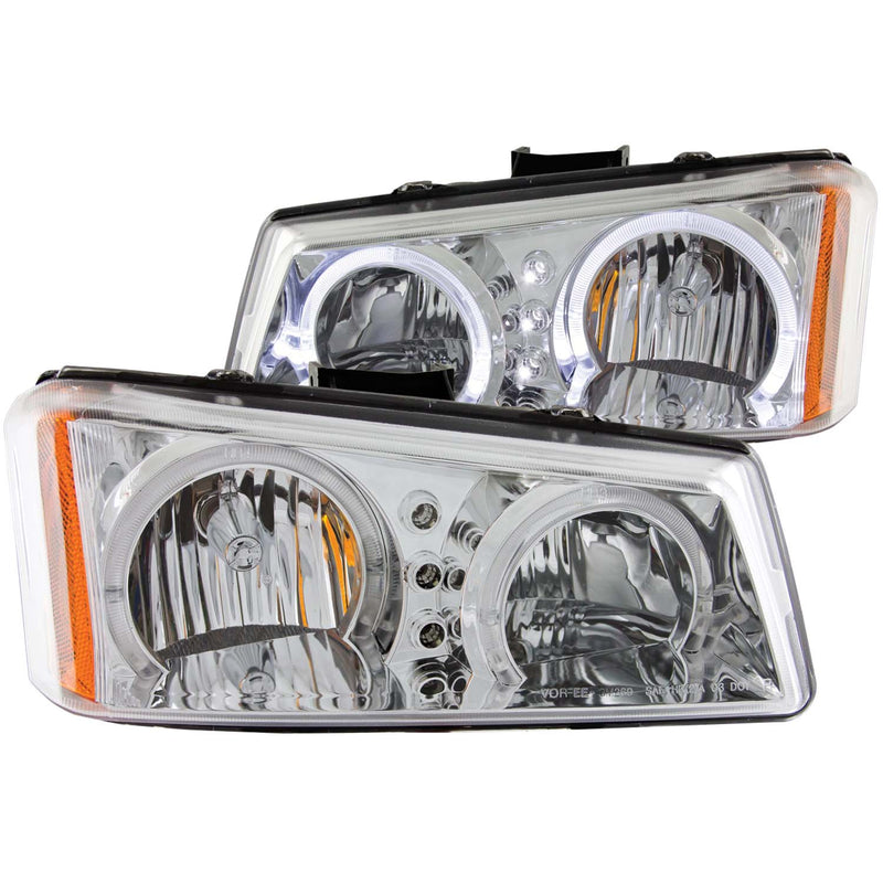ANZO USA Crystal Headlight Set w/Halo