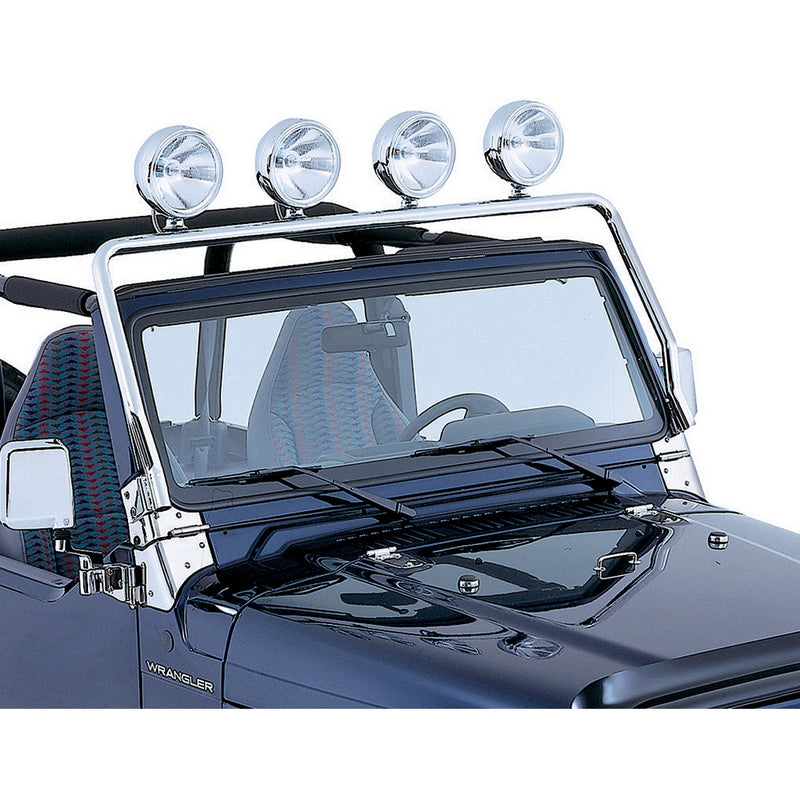 Full Frame Light Bar Stainless Steel; 97-06 Jeep Wrangler TJ