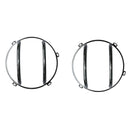 Headlight Euro Guard Kit Stainless Steel; 07-16 Jeep Wrangler JK