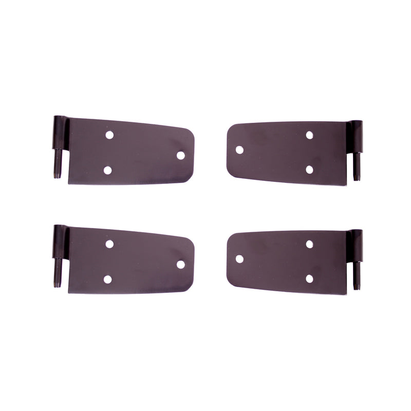 Door Hinge Kit Black; 76-86 Jeep CJ Models