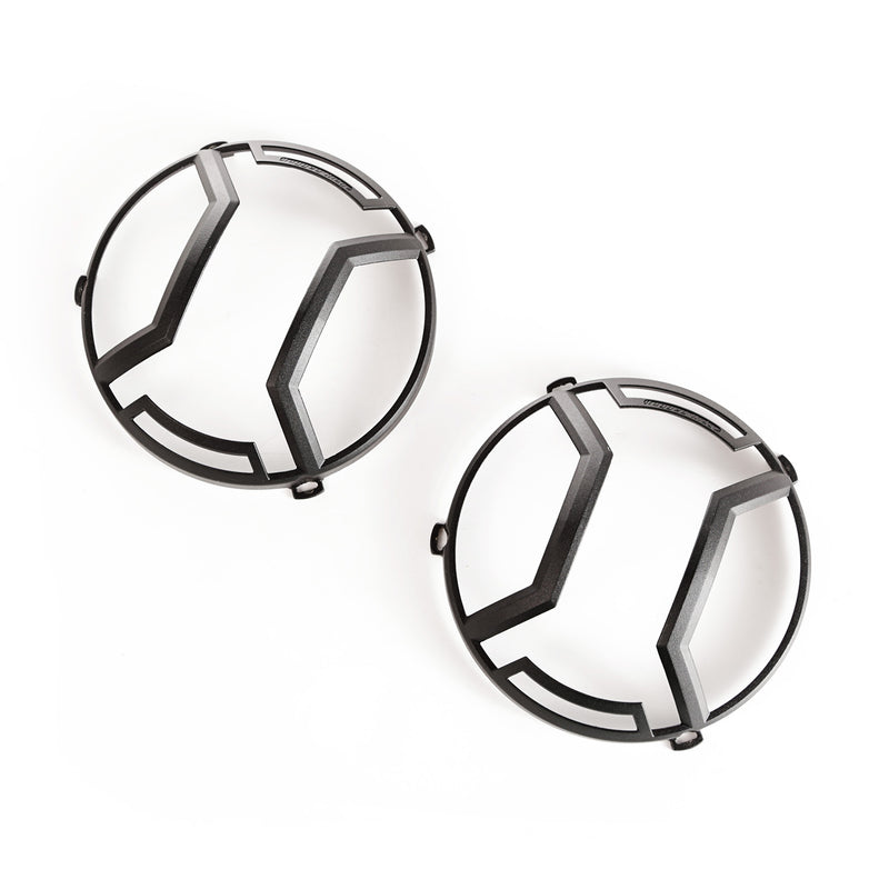 Elite Euro Guard Kit Headlight Textured Black; 07-18 Wrangler JK/JKU