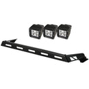 Hood Light Bar Kit 3 Cube LED Lights; 07-16 Jeep Wrangler JK