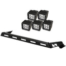 Hood Light Bar Kit 5 Cube LED Lights; 07-16 Jeep Wrangler JK