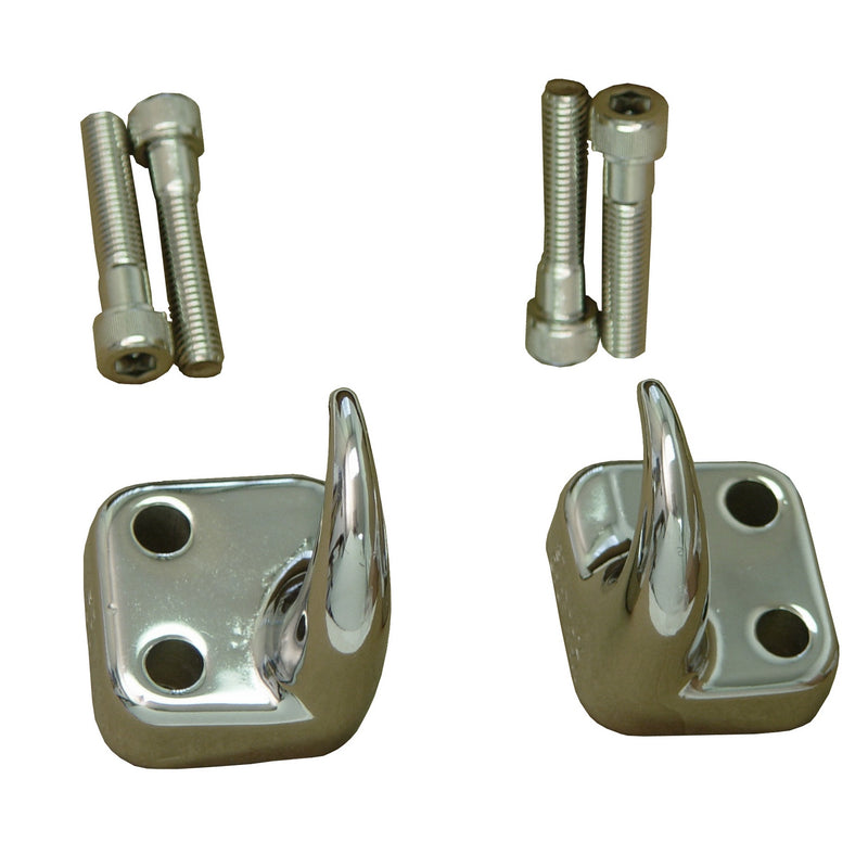 Front Tow Hooks Chrome; 97-06 Jeep Wrangler TJ