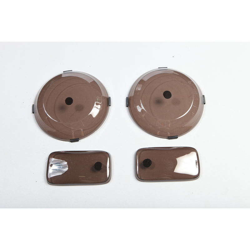 Headlight and Turn Signal Cover Set Smoke; 97-06 Jeep Wrangler TJ