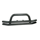 Double Tube Front Bumper 3 Inch Black; 76-06 Jeep CJ/Wrangler YJ/TJ