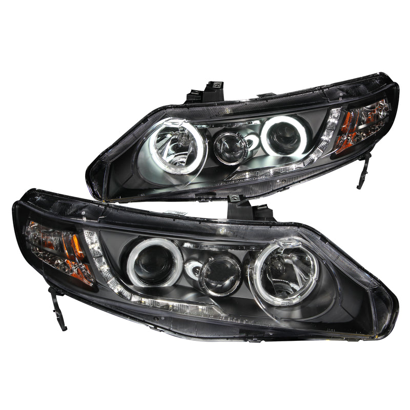 ANZO USA Projector Headlight Set w/Halo