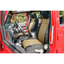 Neoprene Front Seat Covers Black/Tan; 11-16 Jeep Wrangler JK