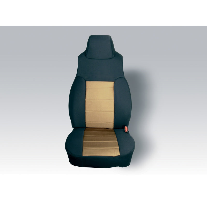 Fabric Front Seat Covers Tan; 91-95 Jeep Wrangler YJ