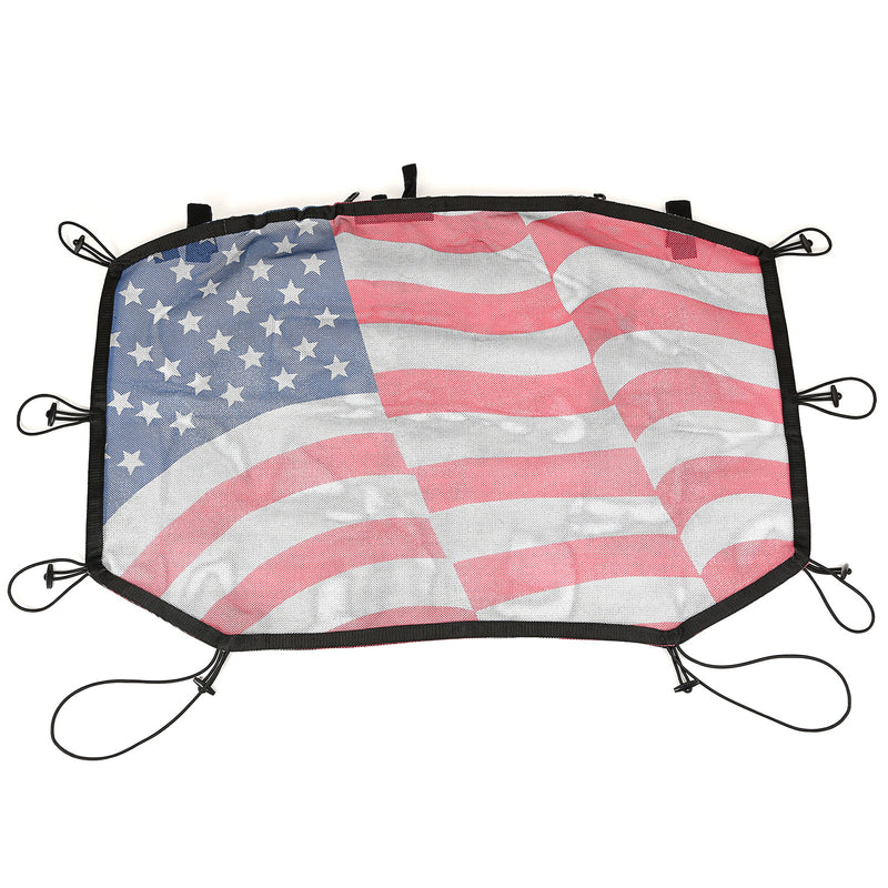 Eclipse Sun Shade Front American Flag; 07-16 Jeep Wrangler JK