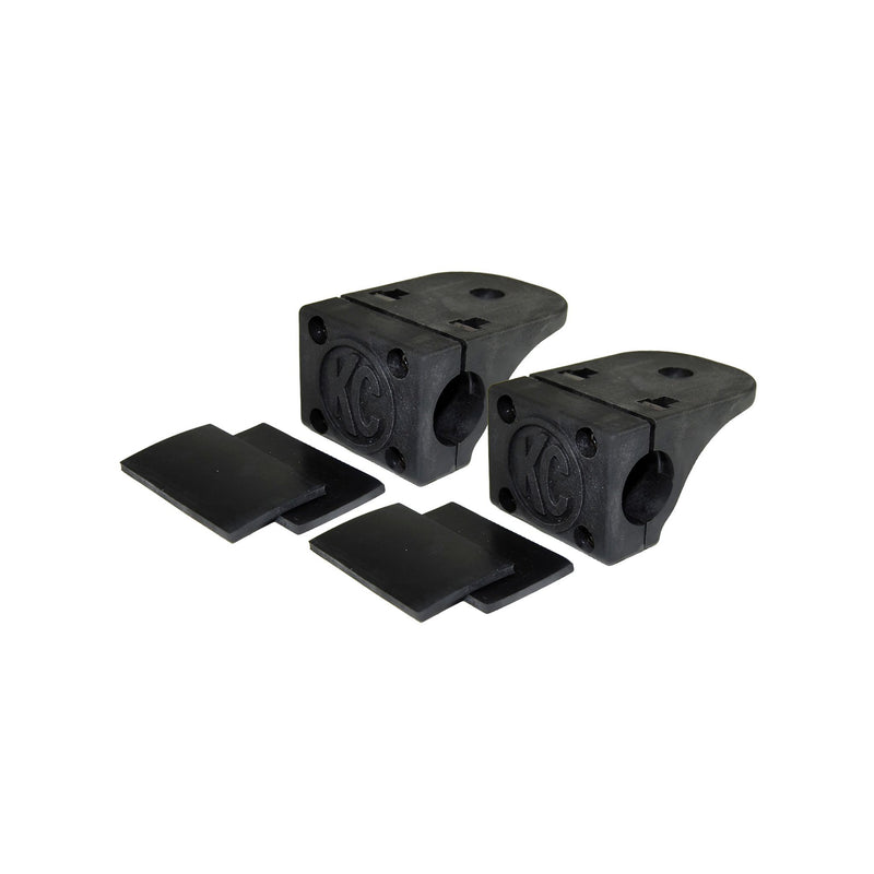 Bracket Set - Tube Clamp Light Mount - Rubber Adjustment Shims - 0.75" - 1.0"