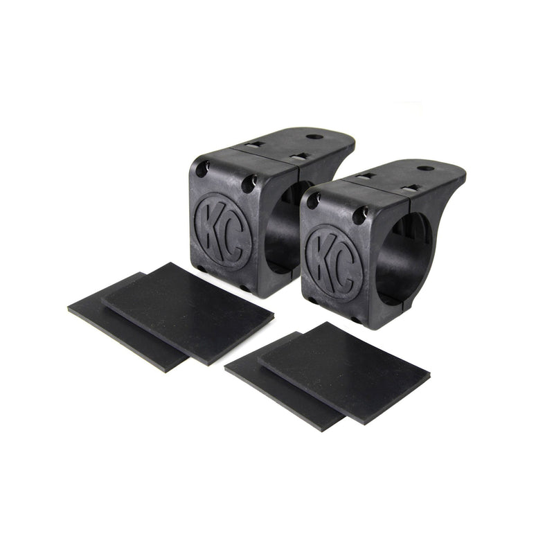 Bracket Set - Tube Clamp Light Mount - Rubber Adjustment Shims - 2.25" - 2.5"