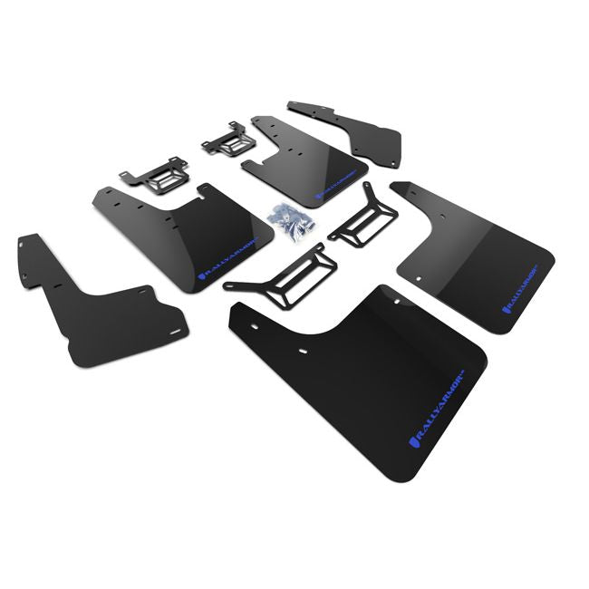 Rally Armor MF48-UR-BLK/BL - 2012-2019 Toyota 4Runner Base Limited TRD Pro - Black Mud Flap/Blue Logo