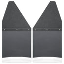 Kick Back Mud Flaps 12" Wide - Black Top and Stainless Steel Weight