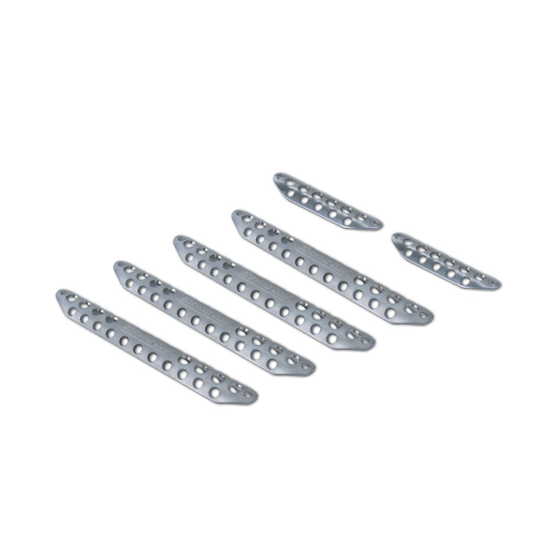 Go Rhino - D30001S - Dominator D3 inOriginal Stylein Step Pads (4 medium + 2 small) - Silver aluminum