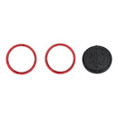 KC FLEX LED 2-Bezel Rings - ED Coated - Red