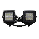 Go Rhino - 731030T - Jeep Wrangler JL & JLU Hood hinge Mount for a 3in X 3in Dual Cubes