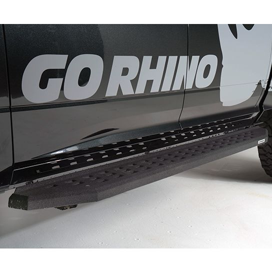 RB20 Running Boards w Drop Steps, Protective Bedliner coating Pair, Complete Set