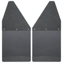 Kick Back Mud Flaps 12" Wide - Black Top and Black Weight