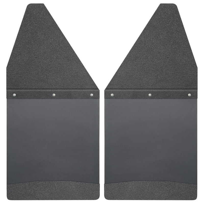 Kick Back Mud Flaps 12" Wide - Black Top and Black Weight