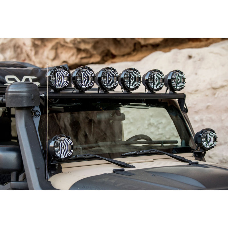 50" KC Xross Bar - Overhead - Pro-Sport Gravity LED - 6-Light System - 120W Combo Beam - 07-18 Jeep JK