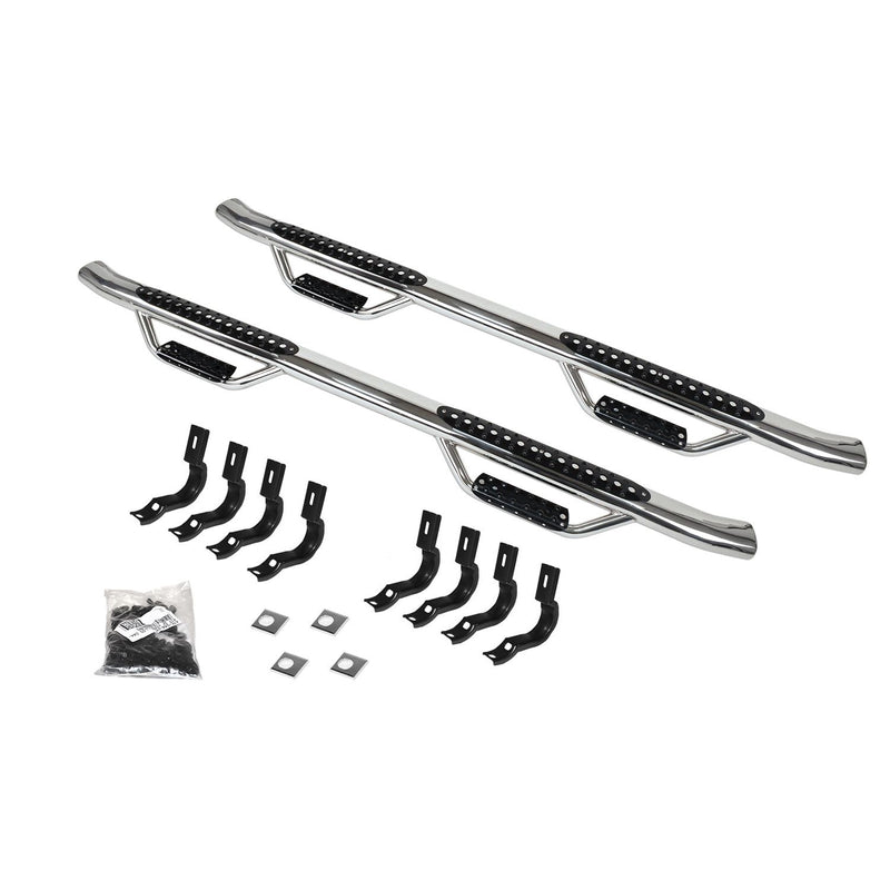 Go Rhino - D44048PS - DOMINATOR D4 Dual-Step(TM) Cab-Length SideSteps (For Gas Vehicles)