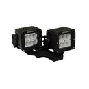 Go Rhino - 732231T - Jeep Wrangler JL & JLU Center Hood Mount for dual 3in LED cubes with offset mount