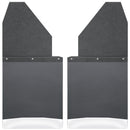 Kick Back Mud Flaps 14" Wide - Black Top and Stainless Steel Weight