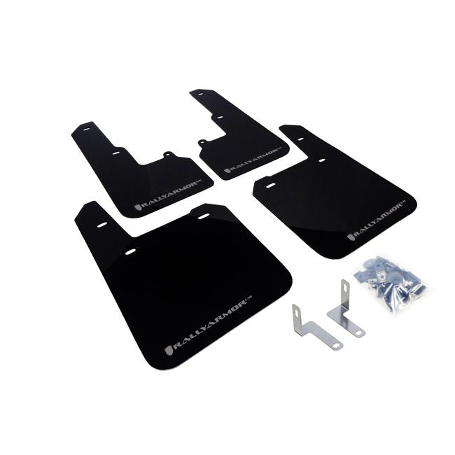 Rally Armor MF36-UR-BLK/SIL - 2015-2019 Subaru Outback 2.5i 2.5i Premium 2.5i Limited 3.6R Limited - Black Mud Flap/Silver Logo