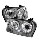 ( Spyder ) - Projector Headlights - LED Halo - LED ( Replaceable LEDs ) - Chrome - High H1 (Included) - Low 9006 (Not Included)