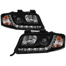 ( Spyder ) - Projector Headlights - Halogen Model Only (not compatible with Xenon/HID Model ) - DRL - Black - High H1 (Included) - Low H1 (Included)
