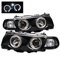 ( Spyder ) - Projector Headlights 1PC - Xenon/HID Model Only ( Not Compatible With Halogen Model ) - LED Halo - Black - High H1 - Low D2S (Not Included)