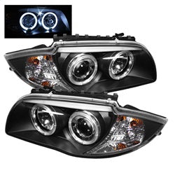 ( Spyder ) - Projector Headlights - LED Halo - Black - High H1 (Included) - Low H7 (Included)