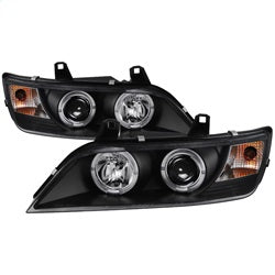 ( Spyder ) - Projector Headlights - LED Halo - Black - High H1 (Included) - Low H1 (Included)